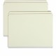 Smead Straight Tab Cut Letter Recycled Top Tab File Folder - 1" Folder Capacity - 8 1/2" x 11" - 1" Expansion - Pressboard - Gra