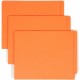 Smead Shelf-Master Straight Tab Cut Letter Recycled End Tab File Folder - 8 1/2" x 11" - 3/4" Expansion - Orange - 10% Recycled 