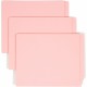 Smead Shelf-Master Straight Tab Cut Letter Recycled End Tab File Folder - 8 1/2" x 11" - Pink - 10% Recycled - 100 / Box