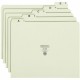 Smead 1/5 Tab Cut Letter Recycled Top Tab File Folder - 8 1/2" x 11" - Assorted Position Tab Position - Pressboard - Green - 100