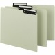 Smead Filing Guides with Blank Tab - Blank Assorted Tab(s) - Letter - Gray Pressboard, Green Divider - Metal Tab(s) - Recycled -