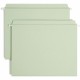 Smead FasTab Straight Tab Cut Letter Recycled Hanging Folder - 8 1/2" x 11" - Assorted Position Tab Position - Moss - 10% Recycl