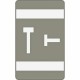 Smead AlphaZ ACCS Color-Coded Labels - "T" - 1" Width x 1 5/8" Length - Gray - 10 / Sheet - 100 / Pack