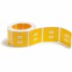 Smead DCC Color-Coded Numeric Labels - "Number" - 1 1/2" Width x 1 1/2" Length - Yellow - 250 / Roll