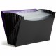 Smead Letter Expanding File - 8 1/2" x 11" - 12 Internal Pocket(s) - Purple, Black - 1 Each