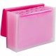 Smead Letter Expanding File - 8 1/2" x 11" - 12 Pocket(s) - 12 Divider(s) - Multi-colored, Pink, Clear - 1 Each