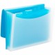 Smead Letter Expanding File - 8 1/2" x 11" - 7 Pocket(s) - 6 Divider(s) - Multi-colored, Teal, Clear - 1 Each