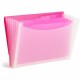Smead Letter Expanding File - 8 1/2" x 11" - 7 Pocket(s) - 6 Divider(s) - Multi-colored, Pink, Clear - 1 Each