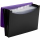 Smead Letter Expanding File - 8 1/2" x 11" - 6 Pocket(s) - Purple, Black - 12 / Carton