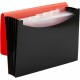 Smead Letter Expanding File - 8 1/2" x 11" - 6 Pocket(s) - Red, Black - 12 / Carton