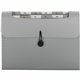 Smead Step Index Organizer - Letter - 8 1/2" x 11" Sheet Size - 12 Pocket(s) - Polypropylene - Silver - 1 Each