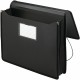 Smead Letter File Wallet - 8 1/2" x 11" - 5 1/4" Expansion - Front Pocket(s) - Plastic - Black - 1 Each