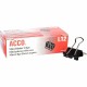 ACCO Mini Foldback Binder Clips - Mini - 0.5" Width - 0.25" Size Capacity - 12 / Dozen - Black, Silver - Steel