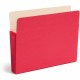 Smead Straight Tab Cut Letter Recycled File Pocket - 8 1/2" x 11" - 3 1/2" Expansion - Top Tab Location - Red - 10% Recycled - 1