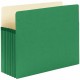 Smead Straight Tab Cut Letter Recycled File Pocket - 8 1/2" x 11" - 5 1/4" Expansion - Top Tab Location - Green - 10% Recycled -