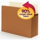 Smead SuperTab Straight Tab Cut Letter Recycled File Pocket - 8 1/2" x 11" - 800 Sheet Capacity - 5 1/4" Expansion - Redrope - R