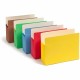 Smead Straight Tab Cut Letter Recycled File Pocket - 8 1/2" x 11" - 5 1/4" Expansion - Redrope - Blue, Green, Red, Yellow, Redro