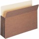 Smead Straight Tab Cut Legal Recycled File Pocket - 8 1/2" x 14" - 3 1/2" Expansion - Redrope - Redrope - 30% Recycled - 50 / Bo