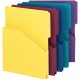 Smead 2/5 Tab Cut Letter Recycled File Pocket - 8 1/2" x 11" - 1" Expansion - Assorted - 10% Recycled - 5 / Pack