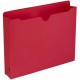 Smead Colored Straight Tab Cut Letter Recycled File Jacket - 8 1/2" x 11" - 2" Expansion - Red - 10% Recycled - 50 / Box
