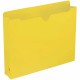 Smead Colored Straight Tab Cut Letter Recycled File Jacket - 8 1/2" x 11" - 2" Expansion - Yellow - 10% Recycled - 50 / Box