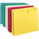 Smead Colored Straight Tab Cut Letter Recycled File Jacket - 8 1/2" x 11" - 2" Expansion - Blue, Green, Red, White, Yellow - 10%