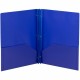 Smead Letter Fastener Folder - 8 1/2" x 11" - 180 Sheet Capacity - 2 x Double Tang Fastener(s) - 2 Inside Back Pocket(s) - Blue 