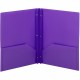 Smead Letter Fastener Folder - 8 1/2" x 11" - 180 Sheet Capacity - 2 x Double Tang Fastener(s) - 2 Inside Back Pocket(s) - Purpl