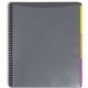 Smead 1/3 Tab Cut Letter Organizer Folder - 8 1/2" x 11" - 12 Pocket(s) - Assorted Position Tab Position - Gray - 1 Each