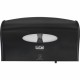 LoCor Jumbo Twin Bath Tissue Dispenser - Roll Dispenser - 12.3" Height x 20.3" Width x 5.2" Depth - Plastic - Black - Key Lock, 