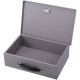 Sparco All-Steel Insulated Cash Box - Steel - Gray - 3.8" Height x 12.8" Width x 8.3" Depth