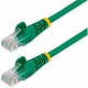 StarTech.com 15 ft Green Snagless Cat5e UTP Patch Cable - Make Fast Ethernet network connections using this high quality Cat5e C