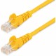 StarTech.com 15 ft Yellow Snagless Cat5e UTP Patch Cable - Make Fast Ethernet network connections using this high quality Cat5e 