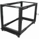 StarTech.com 4-Post 12U Mobile Open Frame Server Rack, 19" Network Rack with Casters, Rolling Rack for Computer/AV/Data/IT Equip