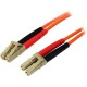 StarTech.com 1m Fiber Optic Cable - Multimode Duplex 50/125 - LSZH Fiber Jumper Cord - LC/LC - Connect fiber network devices for
