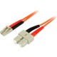 StarTech.com 5m Fiber Optic Cable - Multimode Duplex 50/125 - LSZH Fiber Jumper Cord - LC/SC - Connect fiber network devices for