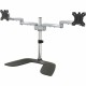 StarTech.com Dual Monitor Stand, Ergonomic Desktop Monitor Stand for up to 32"(17.6lb/8kg) VESA Displays, Free-Standing Adjustab