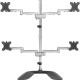 StarTech.com Quad Monitor Stand, Desktop VESA 4 Monitor Arm up to 32" (17.6lb/8kg) Screens, Ergonomic Articulating Pole Mount, A