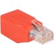 StarTech.com Crossover adapter - RJ-45 (M) - RJ-45 (F) - Gigabit - ( CAT 6 ) - red - Convert a Cat 6 Ethernet cable into a Gigab