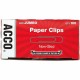 ACCO Economy Jumbo Non-Skid Paper Clips - Jumbo - 2" Length x 0.5" Width - 20 Sheet Capacity - Non-skid, Galvanized, Corrosion R