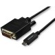 StarTech.com 10ft (3m) USB C to DVI Cable - 1080p USB Type-C to DVI-Digital Video Display Adapter Monitor Cable - Works w/ Thund