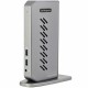 StarTech.com USB-C USB-A Dock - Hybrid Universal USB 3.0 Laptop Docking Station - Dual Monitor 4K 60Hz HDMI/DisplayPort - 6xUSB 