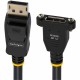 StarTech.com 3ft (1m) Panel Mount DisplayPort Cable, 4K x 2K Video, DisplayPort 1.2 Extension Cable Male to Female, DP Extender 
