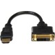 StarTech.com 8in HDMIÂ to DVI-D Video Cable Adapter - HDMI Male to DVI Female - Connect a DVI-D device to an HDMI-enabled device