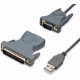 StarTech.com USB to Serial Adapter - 3 ft / 1m - with DB9 to DB25 Pin Adapter - Prolific PL-2303 - USB to RS232 Adapter Cable - 