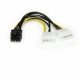 StarTech.com 6in LP4 to 8 Pin PCI Express Video Card Power Cable Adapter - 8 pin internal power (M) - 4 pin ATX12V (M) - 15.2 cm
