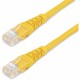 StarTech.com 1 ft Yellow Molded Cat5e UTP Patch Cable - Make Fast Ethernet network connections using this high quality Cat5e Cab