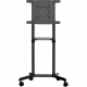 StarTech.com Mobile TV Cart, Portable Rolling TV Stand, 37-70 inch VESA Display Mount (154lb/70kg), Shelf & Storage, Rotate/Tilt