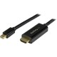 StarTech.com 15ft (5m) Mini DisplayPort to HDMI Cable, 4K 30Hz Video, Mini DP to HDMI Adapter/Converter Cable, mDP to HDMI Monit