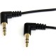 StarTech.com 1 ft Slim 3.5mm Right Angle Stereo Audio Cable - M/M - Easily connect an iPod or other MP3 player to a car stereo